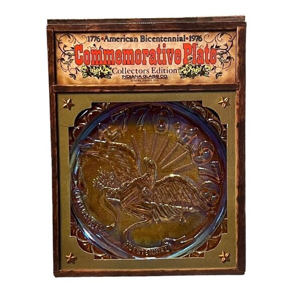 Indiana Glass American Bicentennial Collectors Commemorative Plate 1960 - Picture 1 of 3